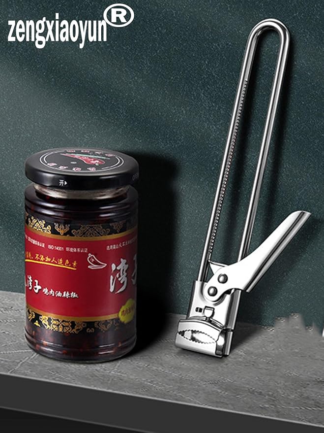 zengxiaoyun® Master Jar & Bottle Opener, Adjustable Multifunctional Stainless Steel Can Opener Jar Lid Gripper, Manual,Kitchen Accessories