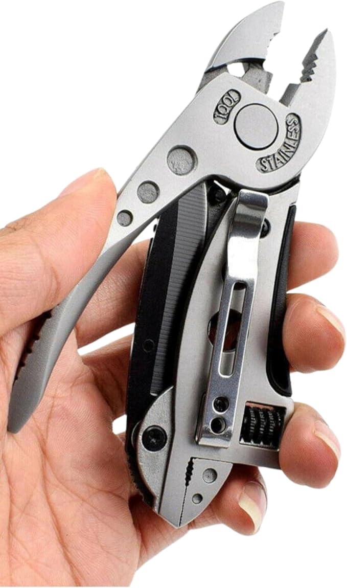 Multi-Purpose Stainless Steel Pliers and Wrench Multitool Combination Multi-Function Folding Tool