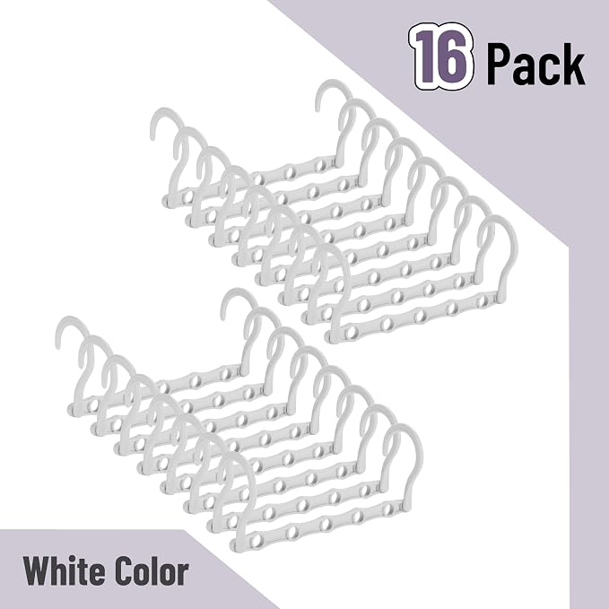 Mr. Pen- Space Saving Hangers, 16 pcs, 360° Rotating Hooks | Magic Cascading Hanger Organizer with 5 Enclosed Slots, Closet Organizers and Storage for Clothes