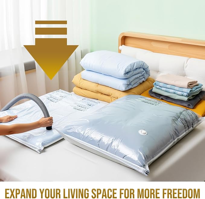 TAILI 4 Pack Vacuum Storage Bags, Jumbo Size (31×40 inch), Vacuum Seal Bag for Clothing, Bulky Bedding, Comforter, Blankets, Pillows, Space Saver Packing