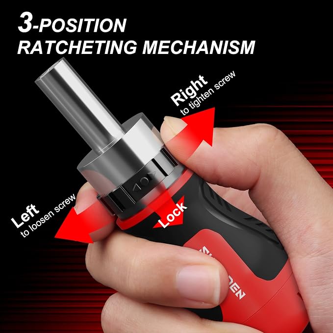 8 in 1 Stubby Ratcheting Screwdriver Multi Short Screw Driver Set | 6 CRV Bits Phillips, Slotted, Torx, Portable All-in-One Repair Tool Kit for Home DIY Tables, Doors, Chairs, Portable Tools