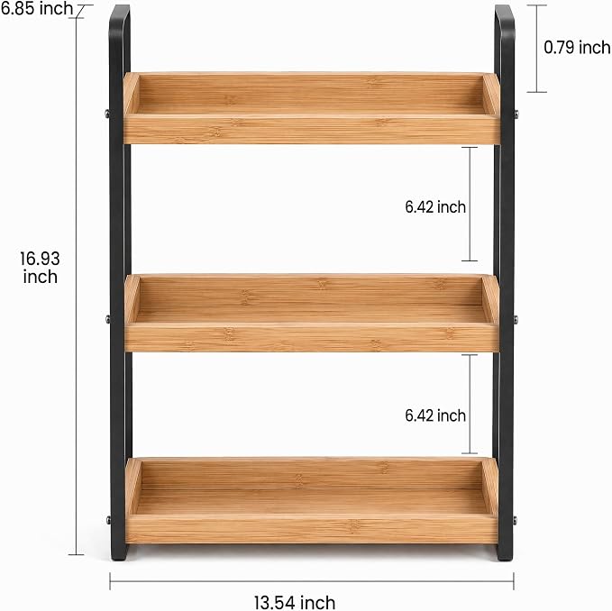 LEMIKKLE Bathroom Counter Organizer with Basket, Bathroom Organizers and Storage,Skincare Organizers for Vanity,Storage Organizers for Bathroom, Kitchen, Dresser (3-Layer)