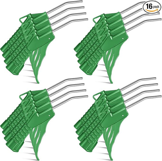Honoson 16 Pcs Air Nozzle Blower Gun Pistol Grip Air Blow Tool Compressor Accessories for Industrial Household Mechanics (Green)
