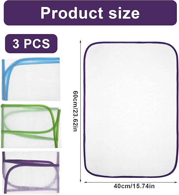3 Pack Pressing Cloth for Ironing,Ironing Cloth to Protect Clothes,Clothes Scorch-Saving Iron Protector Insulation Pad,Polyester Mesh Iron Pressing Mat for Easy Irons Sewing,3 Colors