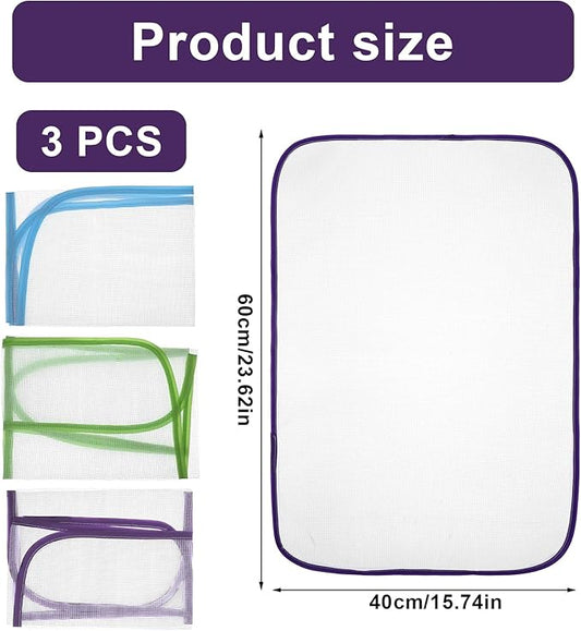 3 Pack Pressing Cloth for Ironing,Ironing Cloth to Protect Clothes,Clothes Scorch-Saving Iron Protector Insulation Pad,Polyester Mesh Iron Pressing Mat for Easy Irons Sewing,3 Colors