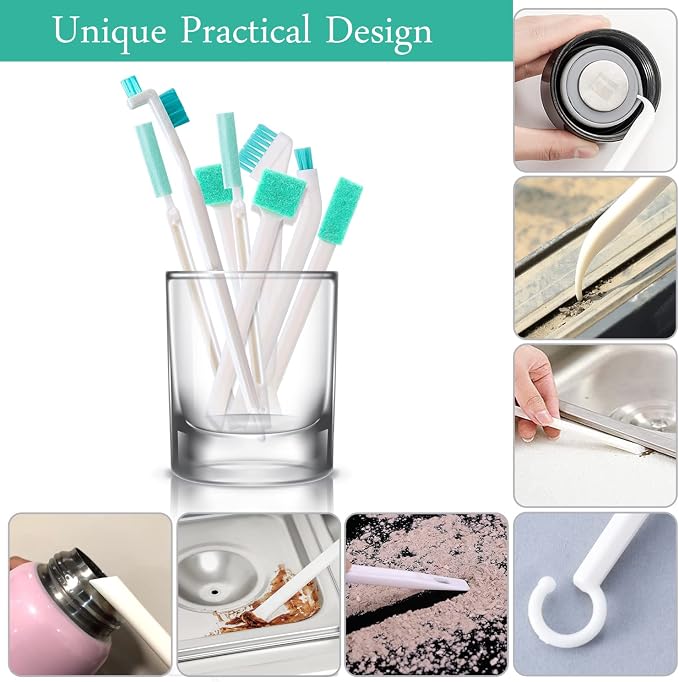 Small Cleaning Brushes for Household Cleaning,Crevice Cleaning Tool Set for Window Tracks Groove Humidifier Car Bottle Toilet Keyboard,Detail Tiny Scrub Cleaner Brush for Small Space Gaps Corner