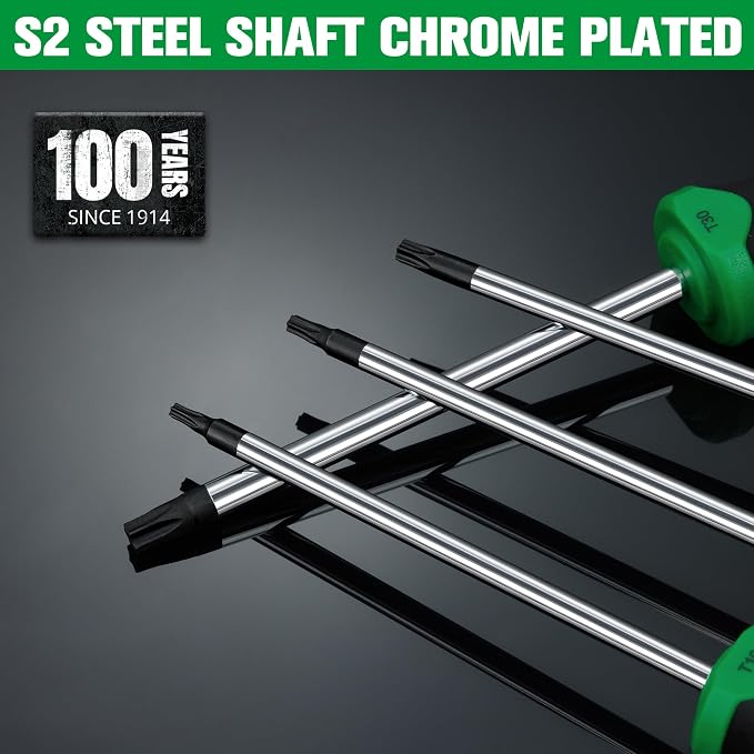 SK 5-Piece Star Screwdriver Set, Magnetic Screwdriver Set, S2 Steel | Heat-Treated Chrome Plating Shaft, Black Oxide Tip, SureGrip Handle