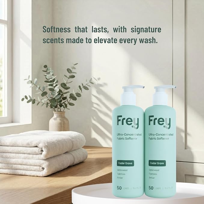 FREY Plant-Powered Fabric Softener, 2-Pack, Cedar Grove