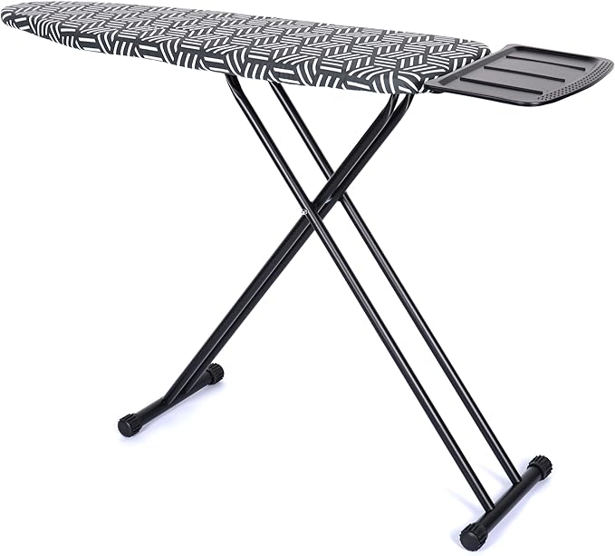 caius Ironing Board with Iron Rest, Ironing Area 43"x13" Heavy Duty, Easy to Fold