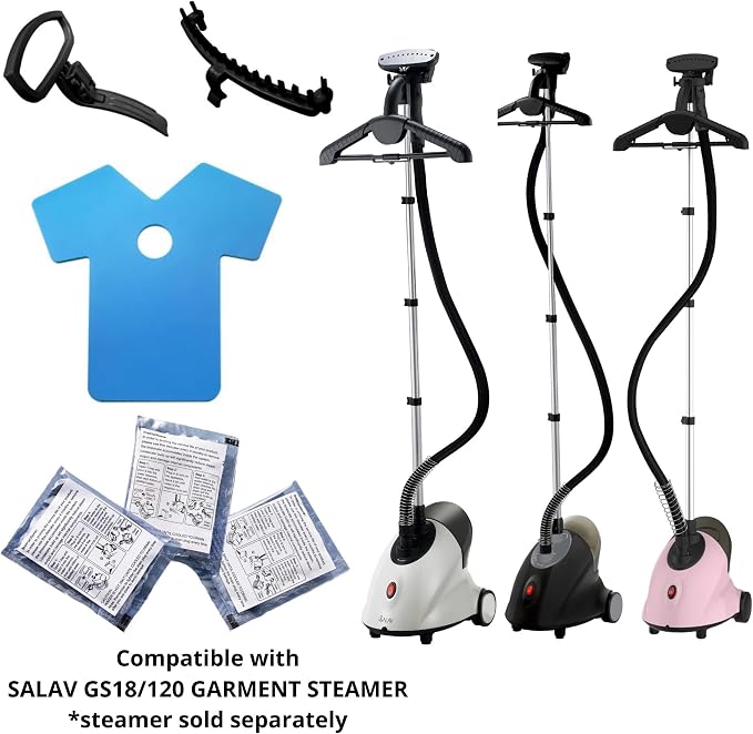 SALAV Accessories Set for GS18 Performance Series Upright Garment Steamer with Roll Wheels For Easy Movement
