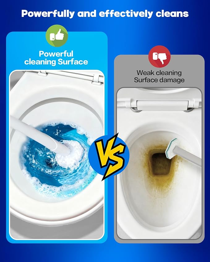 50 Pack Wand Refills Compatible with Clorox Toilet Brushes, Instant Foam Cleaning, Secure Lock No Slipping, Odor Neutralizing, Easy Snap-On Design