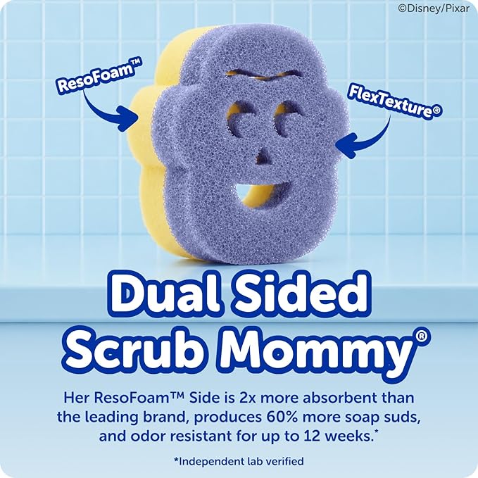Scrub Daddy Scrub Mommy Toy Story Rocket Ship FlexTexture + ResoFoam Cleaning Sponges - Non-Scratch Sponges for Everyday Cleaning - Kitchen, Bathroom & Outdoor - Kitchen Sponges for Dishes (4 Count)