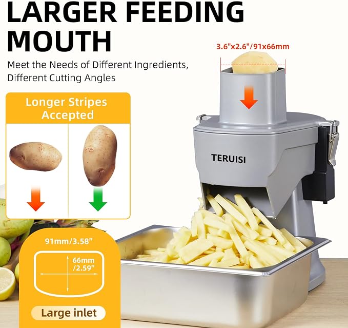 4-In-1 Electric Vegetable Chopper, 200W Vegetable Slicer Food Processor, Veggie Food Cutter With Slicing Shredding Dicing And Striping Function For Commercial Home Use,110V