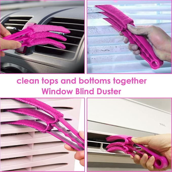 CALBEAU 8 Foot Dusters for Cleaning, Duster with Extension Pole, Microfiber Feather Duster Used for Cleaning Ceiling Fan, High Window, Blinds, Shutters, Sofa, Cobweb Duster for Home (12 PCS)