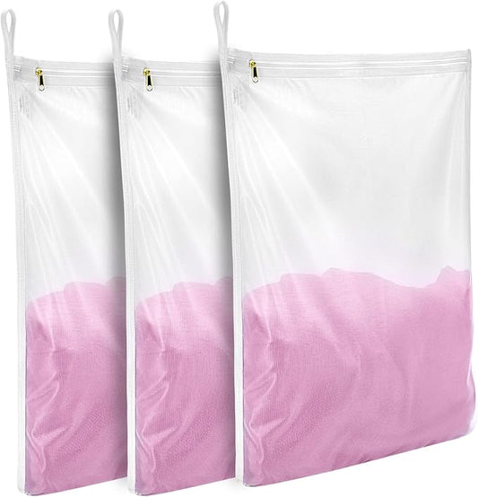 GOGOODA 3 Pack Delicates Laundry Bags, Fine Mesh Wash Bag with Hanging Loop | 3 Small for Lingerie, Underwear, Bra, Silk, Socks, Mask, Baby Diapers
