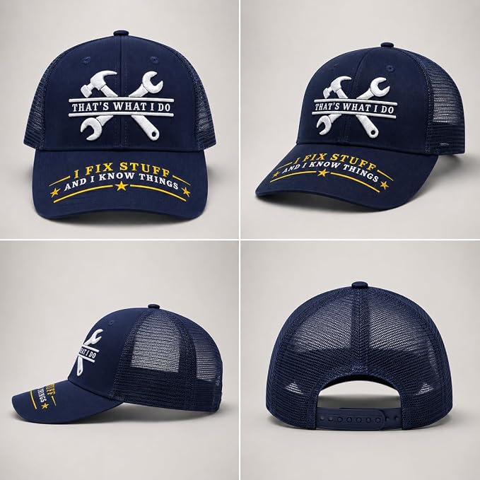 I Fix Stuff Funny Dad Hat,Gifts for Men Who Have Everything,Fathers Day Birthday Gift for Dad OR Husband
