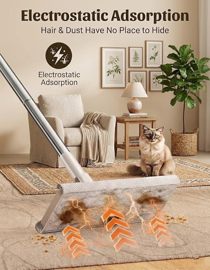 Snap Grip Mini Mop, Hands-Free Cloth Changing with 360° Rotating Head, Zero-Touch Portable Wall Mop for Floor, Tile and Mirror, Universal Pad Compatibility for Any Cloth+ Magic Cleaning Cloth*10