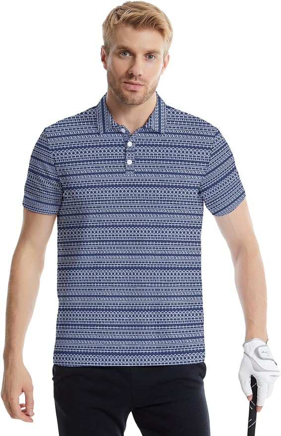 Polo Shirts for Men Moisture Wicking Mens Polo Shirts Patriotic Shirts for Men
