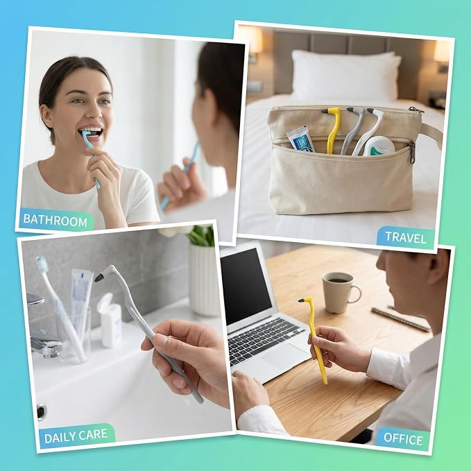 8PCS Tooth Stain Remover Dental Plaque Tartar Eraser Tool Kit, Teeth Cleaning Polisher with Dental Picks, Oral Care Teeth Whitening Cleaning Tools