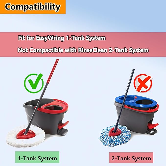 12Pack Spin Mop Replacement Heads,100% Microfiber Mop Head Replacement Compatible with Triangle Spin Mop, 360 Degree Spin Mop Refill for Easy House Cleaning Floor Mopping,Multi-Pack Value Pack