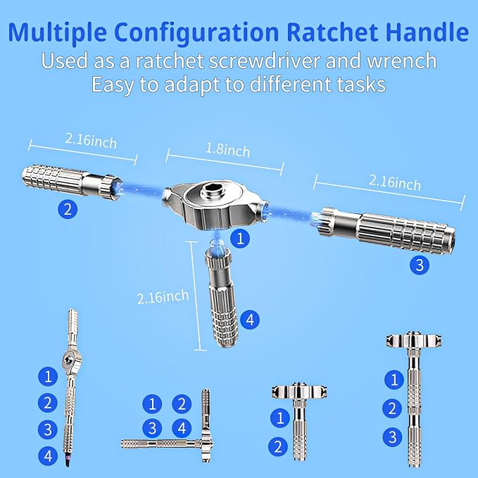 2026 New 42 in 1 Magnetic Screwdriver Set, DIY Ratchet Screwdriver Set with Detachable Handle, Portable Compact Repair Tool Kit for Furniture Laptop Electronicsv Bicycle