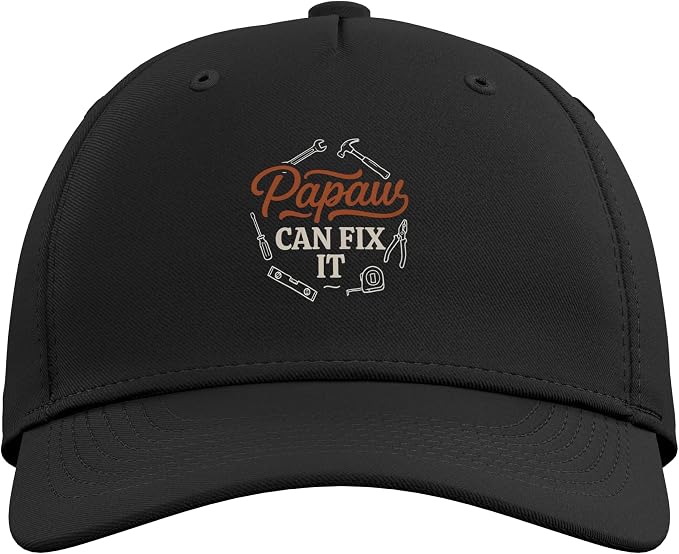 Papaws Can Fix It Handyman Repair Tool Humor Adjustable Baseball Hat