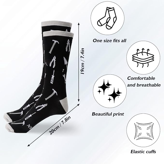 Fathers Day dad gifts christmas Birthday Best Dad Ever Funny Outdoor Hobby Sports Themed Novelty Socks Gift for Men