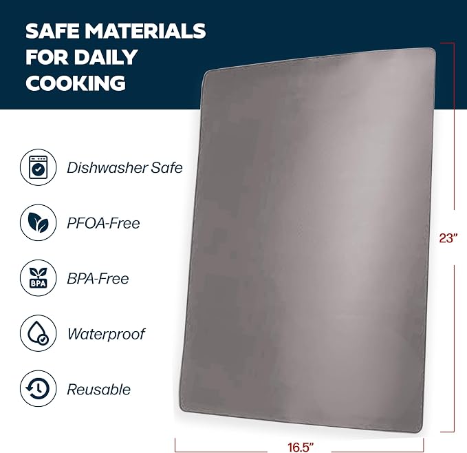 Cooks Innovations Non-Stick Oven Protector Mat - 1 Pack Heavy Duty Nonstick Oven Rack Liners to Protect Convection, Electric, Gas, & Microwave Ovens - BPA & PFOA Free Heat Resistant Baking Mat