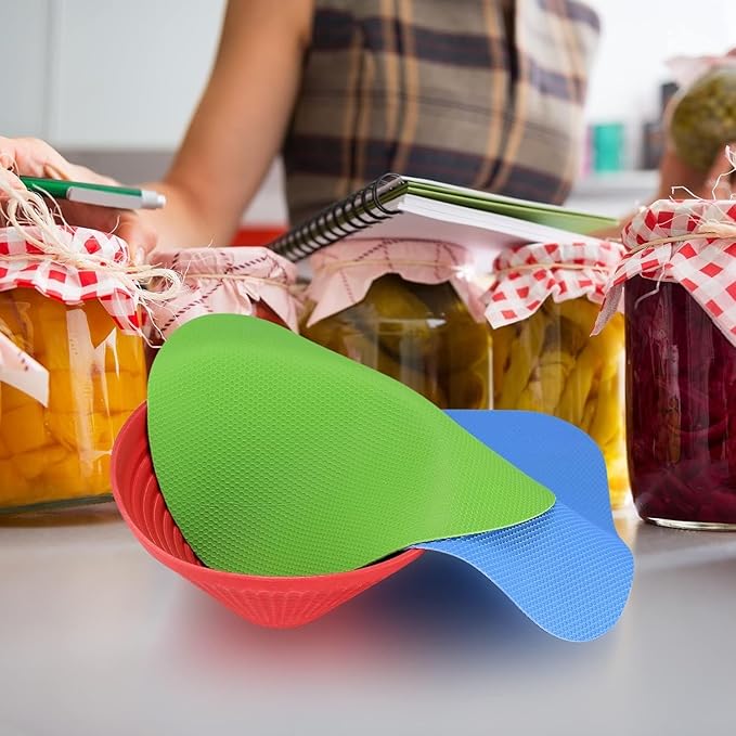 3-Pack Rubber Gripper Openers for Arthritis Hands Non-Slip Jar/Bottle Opener for Seniors & Weak Hands Reusable Can Lid Remover for Most Jars & Bottles