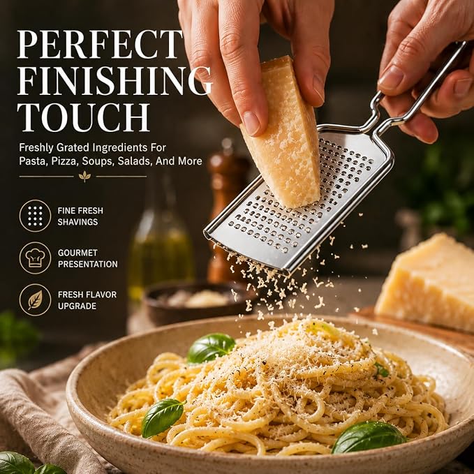 HIC Kitchen Handy Grater Zester, Japanese 420J2 Stainless Steel, Set of 2