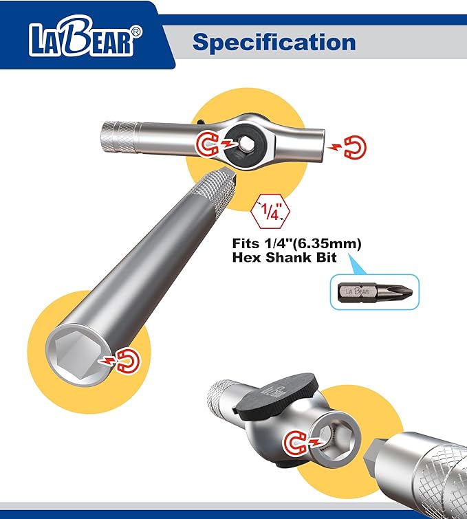 12-in-1 Bike Multitool, Ratchet T-Handle with S2 Bits & Adapter | 90 Tooth, 4 degree swing arc, magnetic holder, PH SL Hex sizes, compact carry, road and mountain maintenance