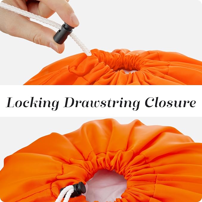 Extra Large Laundry Bag 30 x 40 - Heavy Duty Nylon, Locking Drawstring, Machine Washable, Holds 3 Loads, Dirty Clothes Sack for Travel, Dorm, College | Handy Laundry (Orange) | 30"x40" XL Nylon Laundry Bag, Locking Drawstring, Machine Washable, Heavy D...