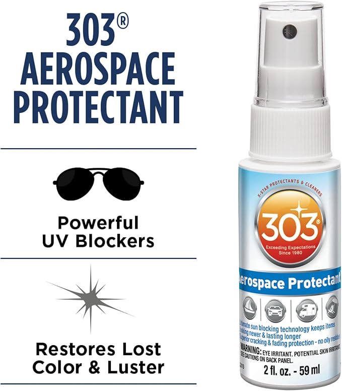 303 Products Aerospace Protectant – UV Protection – Repels Dust, Dirt, & Staining – Smooth Matte Finish – Restores Like-New Appearance – 2 Fl. Oz. (30302) (Pack of 2)