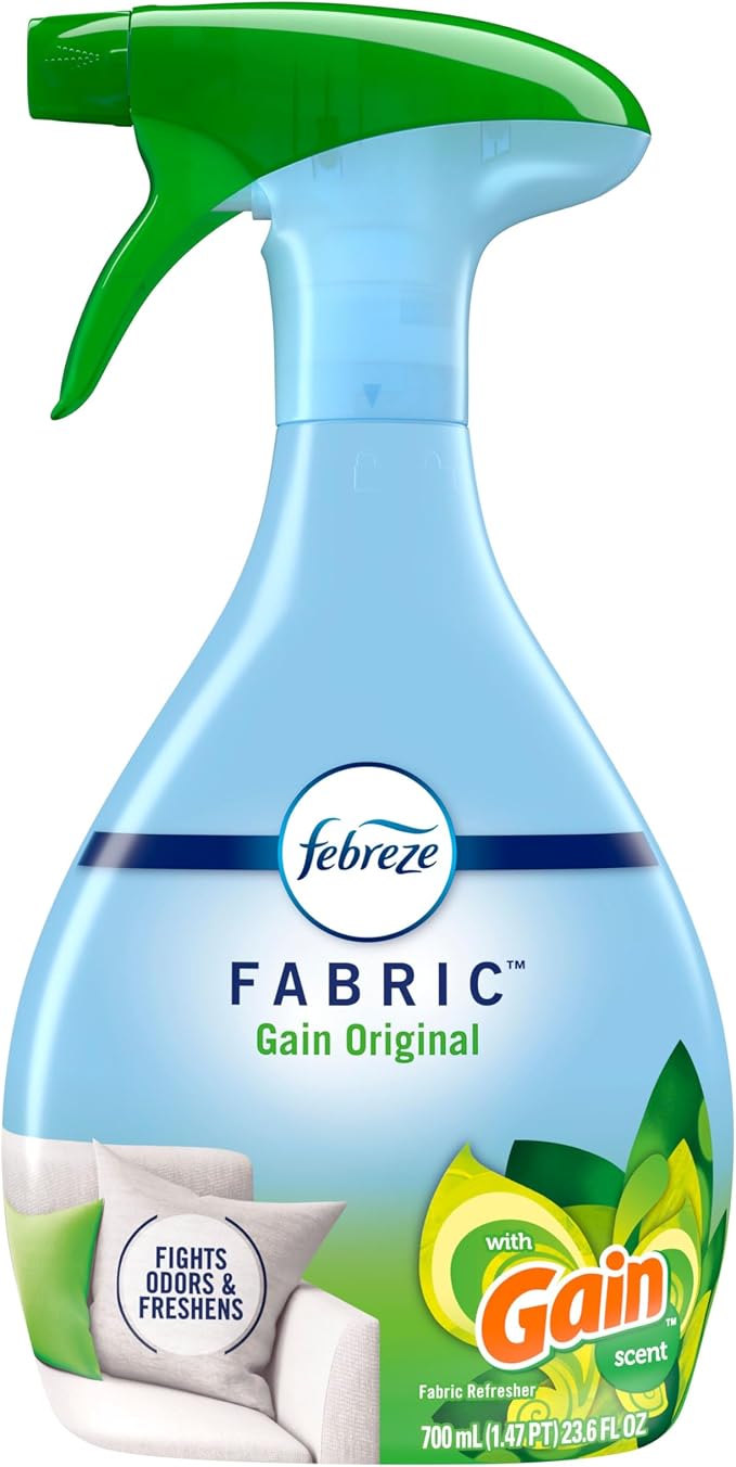 Febreze Fabric Spray Air Freshener, Odor-Fighting Fabric Refresher, Sneaker Balls Alternative, Couch Cleaner, Linen Spray, Multi-Use, Gain Original Scent, 23.6 fl oz (Pack of 2)