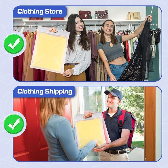 BoxLegend Shirt Folder Board V3 with Shirt Bags Zipper 11x14 inch 100 PCS | Shirt Packaging, Frosted, Shipping Bags with Handle