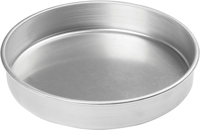 Winco Heavy-Duty Round Aluminum Layer Cake Pan, 12" x 2" (Pack of 6)