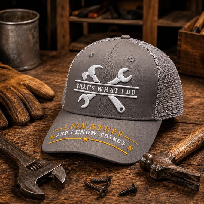I Fix Stuff Funny Dad Hat,Gifts for Men Who Have Everything,Fathers Day Birthday Gift for Dad OR Husband