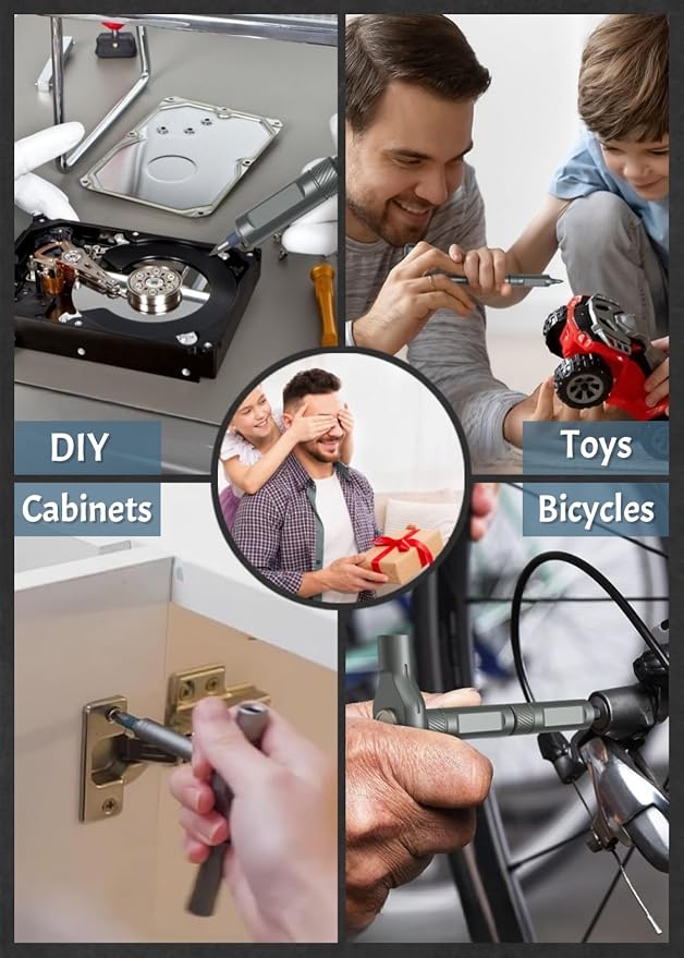 Upgraded 42 in 1 Magnetic Screwdriver Set, Ankilo DIY Ratchet Screwdriver Set, Multi Bit Magnetic Drive with 40 PCS Magnetic Bits, Portable Repair Tool Kit for Valentine's Day Gifts Home, Bike Repairs