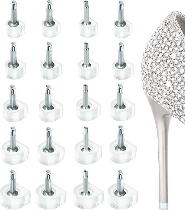 Heel Replacement Tips, 3 Colors to Choose, Durable Non-Slip High Heel Caps with Optional 6" Heel Pliers