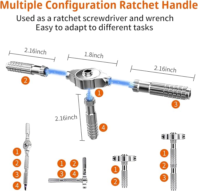 40 in 1 Magnetic Ratchet Screwdriver Set, Multi Bit DIY Magnetic Screwdriver Set with Detachable Ratchet Handle, Portable Precision Repair Tool Kit for Furniture, Electronics, Bicycle New Tools 2026