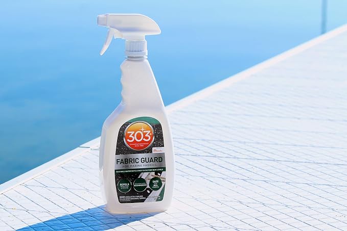 303 Marine Fabric Guard for Boat Covers & Canvas, 32 oz 6-Pack | Restores water and stain resistance on boat covers, canvas, and marine fabrics.