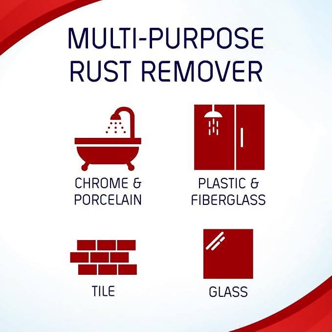 IRON OUT Rust Stain Remover Spray with Cling, No-Scrub Cleaner, 24 oz-3pk | No-Scrub Clinging Gel Dissolves Orange Rust Stains on Contact for Bathrooms, Kitchens, Tile & Laundry, Made in USA