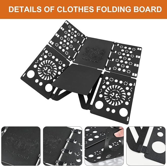 BoxLegend V3 Shirt Folding Board with 11"x14" Shirt Bags & 7 Size Stickers | All in one kit, Perfect folds every time, Professional packaging, Perfect for small businesses