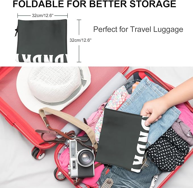 Laundry Bag, Travel Laundry Bag Machine Washable Dirty Clothes Organizer, Large Enough to Hold 4 Loads of Laundry, Easy Fit a Laundry Hamper or Basket (Gray, 24" x 36")