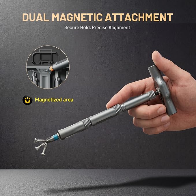 42 in 1 Magnetic Ratchet Screwdriver Set, 38 S2 Alloy Steel Bits, Detachable Handle, with Case, for Home, DIY, Bicycle and Electronics Repair