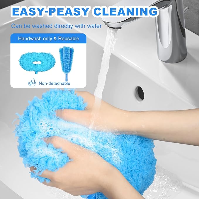 Storystore Ceiling Fan Cleaner Duster - Adjustable Duster with Extension Pole,Dusters for Cleaning Fan Blade, Walls and Cobweb (7FT/Blue)