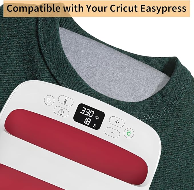 Heat Press Mat Double Sided12 x 12" with 5 Tshirt Guide Rulers for Cricut Easypress, Ironing Pad for DIY Sublimation HTV Vinyl Transfer