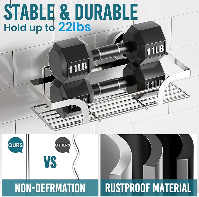 TAILI Shower Caddy Suction Cup 2 Pack, Heavy Duty Bathroom Basket, Bath Shelves for Inside,Stainless Steel Shower Holder for Bathroom Storage & Home Decor