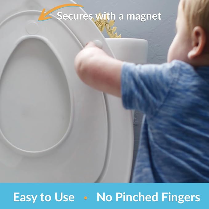 Mayfair NextStep2 Toilet Seat with Built-In Potty Training Seat, Slow-Close, Removable that will Never Loosen, Round, White, 2-Pack