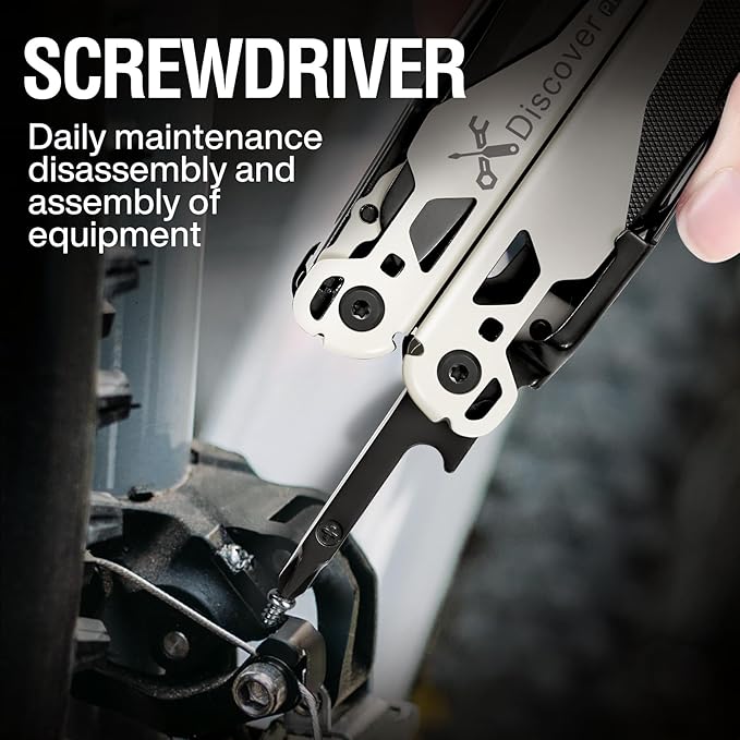 23 in 1 Multitool with Premium Gift Box, Cool Gadgets for Men (White) | Include Screwdrivers Saw Screwdrivers Bottle Opener Pliers Camping Knife, Best Gift for Boyfriend Son Dad Him Husband